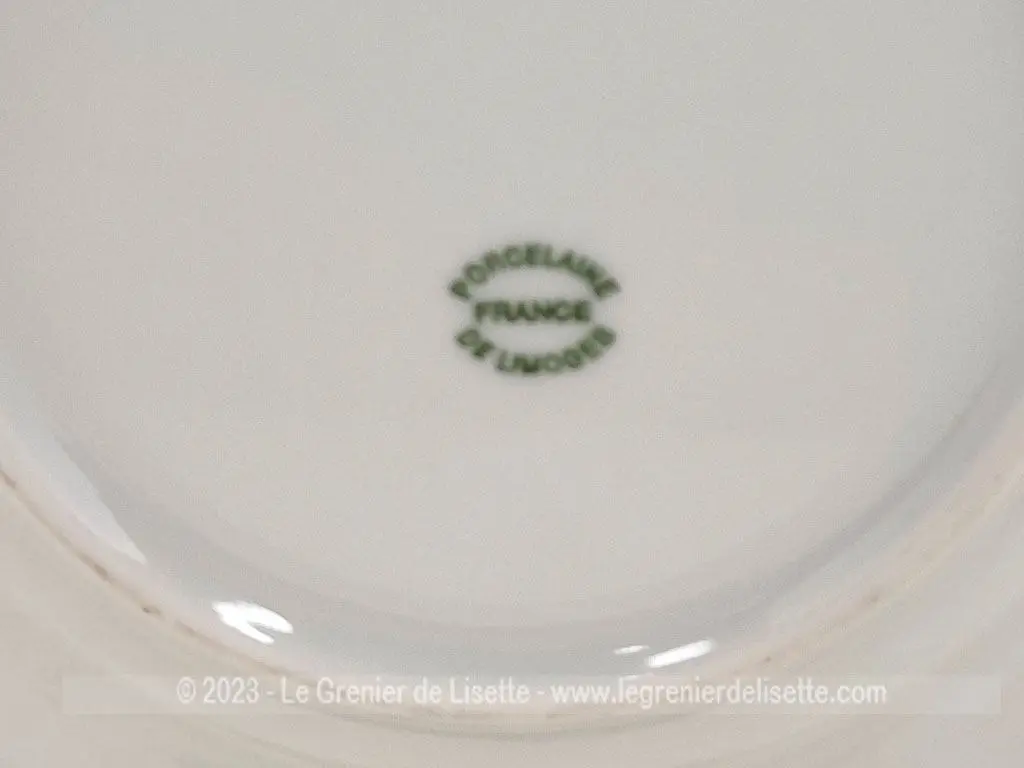 Duo assiettes dessert shabby monogrammés dorés – Image 6