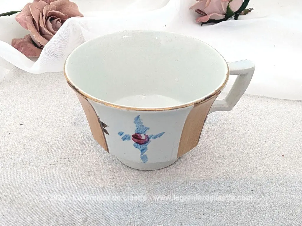 Duo vintage de tasses « Tete à tête » style Art Déco – Image 4