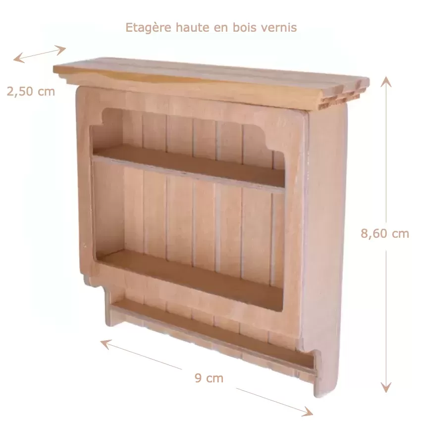 Etagère de cuisine en bois vernis – Image 3