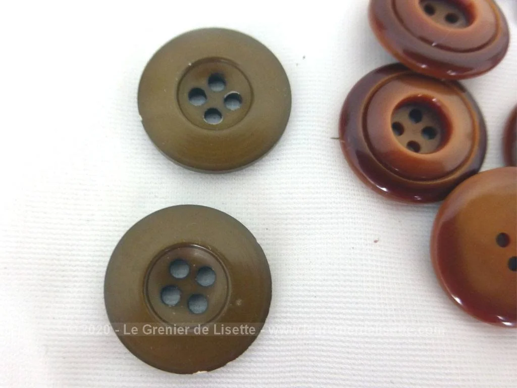 Lot de 12 boutons tons ambré – Image 5