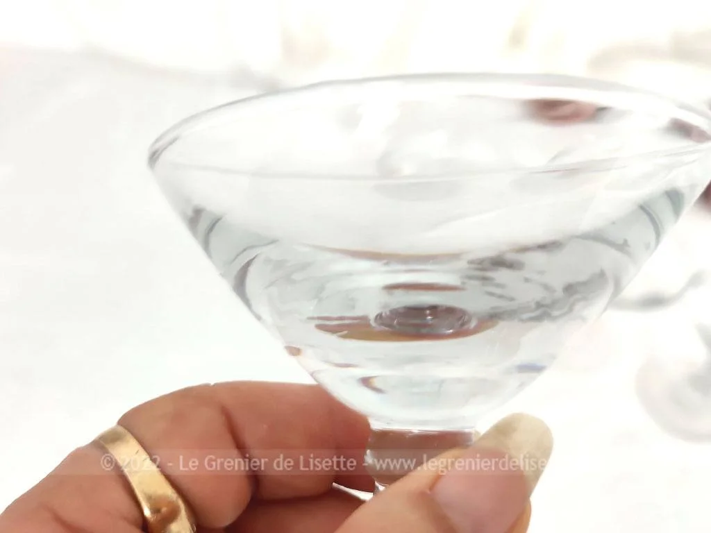 Superbe quatuor de verre digestif forme coupe – Image 6