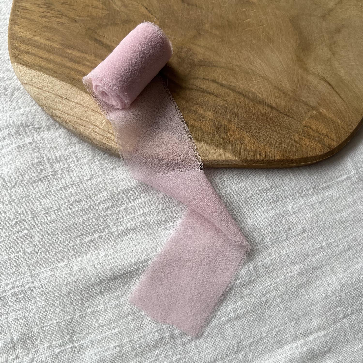 Ruban mousseline rose clair