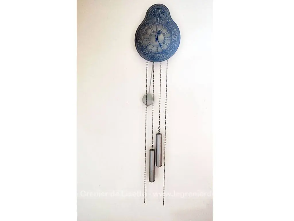 Superbe pendule étain avec balancier – Image 4