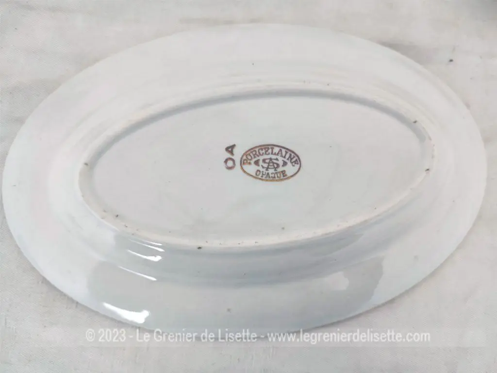 Ancienne saucière et son ravier Porcelaine Opaque SA – Image 6