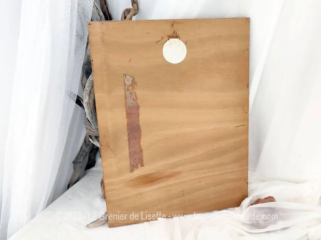 Ancien tableau Gaucho cuir collé sur bois signé Argentine 1980 – Image 5