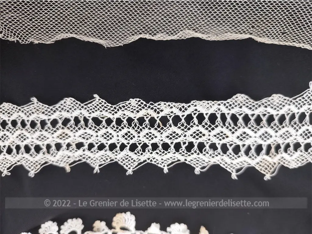 Trio coupons anciennes belles dentelles et broderies – Image 8