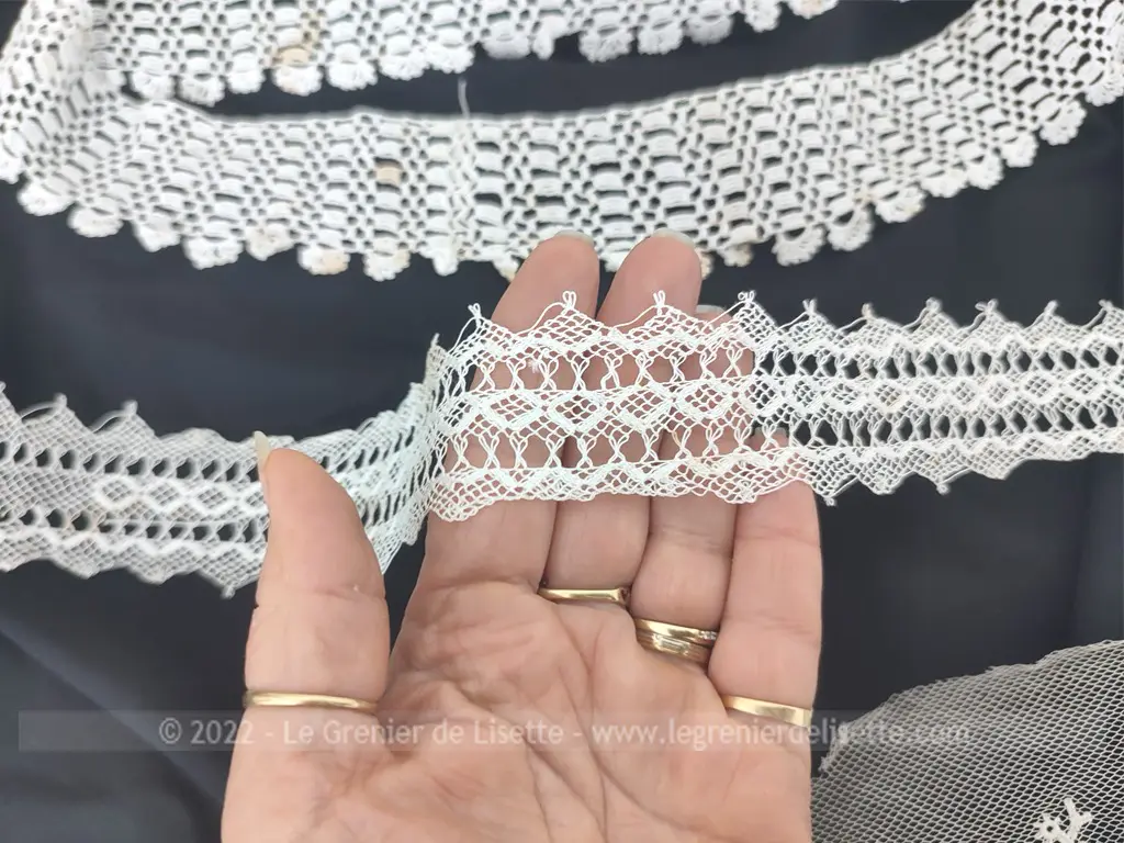 Trio coupons anciennes belles dentelles et broderies – Image 7