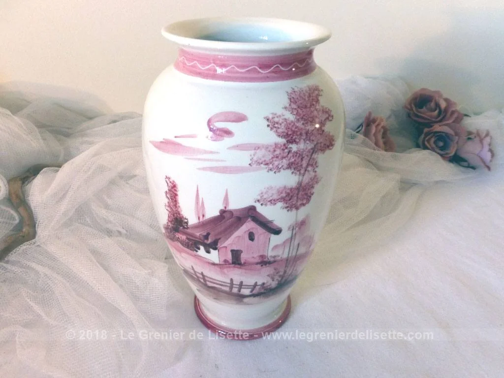 Vase paysage rose tendance shabby – Image 3