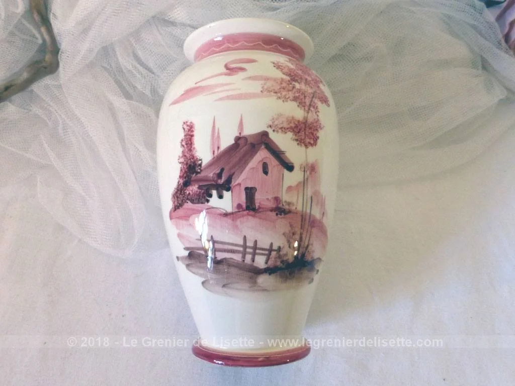Vase paysage rose tendance shabby – Image 5